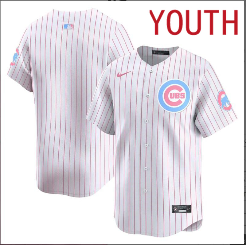 Youth Chicago Cubs blank  with red strips 2024 Nike MLB jersey->youth nfl jersey->Youth Jersey